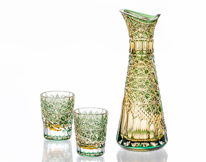 90周年記念限定品　重ね色目酒器揃「蒼山吹」